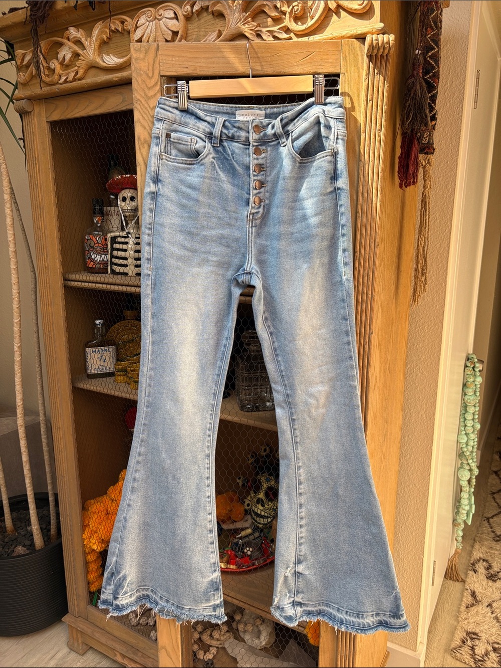 Nature Denim High Rise Flare Denim Jeans